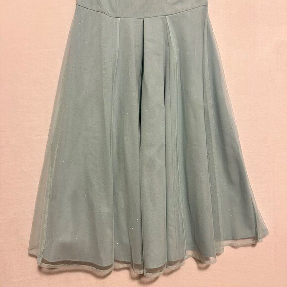 Miss Candyfloss Womens Medium 50s Cinderella Pin Up Swing Dress Blue Glitter - Picture 5 of 15